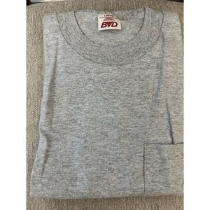 NOS NEW Vintage Bvd gray Shirt Mens Large Pocket